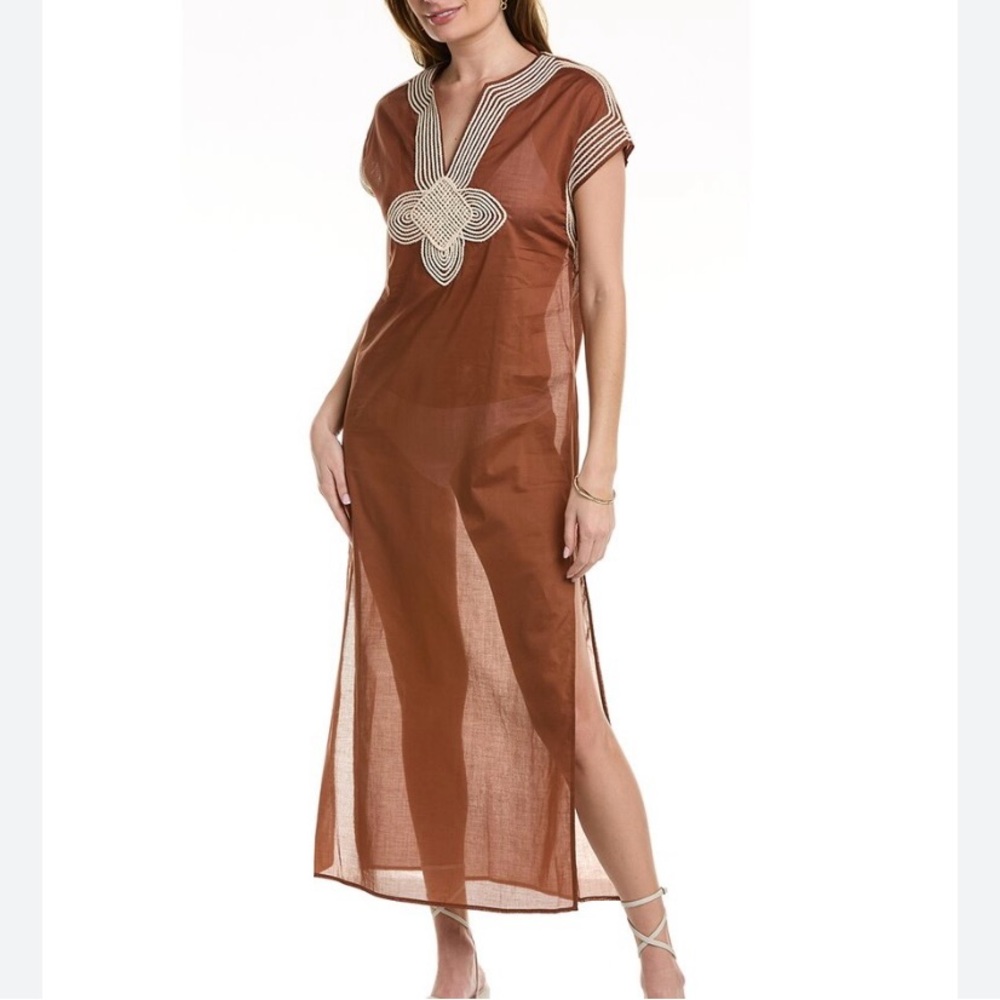 Tory Burch Long Embroidered Caftan Dress!